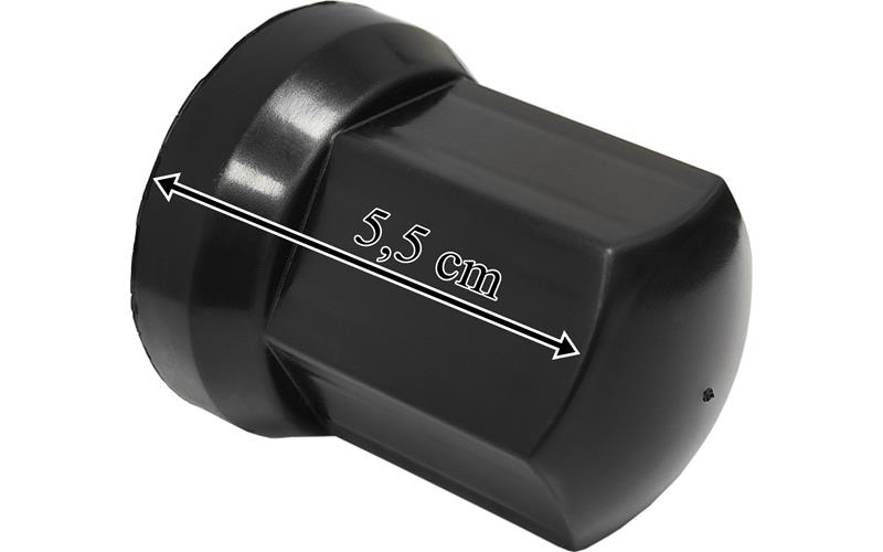 Cache / Capuchon de Goujon de Roue S-32 (Haut, Plastique, Noir)