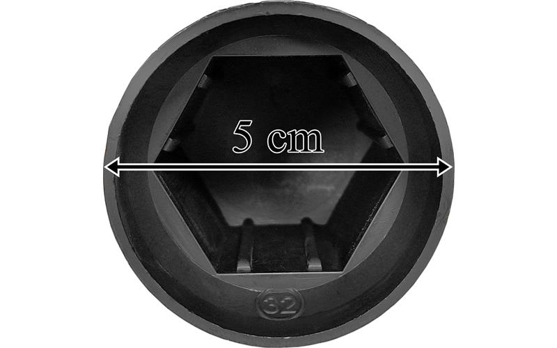 Cache / Capuchon de Goujon de Roue S-32 (Haut, Plastique, Noir)