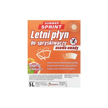 Płyn Do Spryskiwaczy 5L Summer Sprint Grejpfrut z Pomarańczą (Letni)