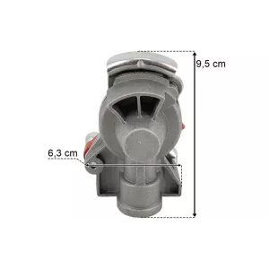 Pneumatic Coupling Head M16 Hard With Valve Red (Truck)