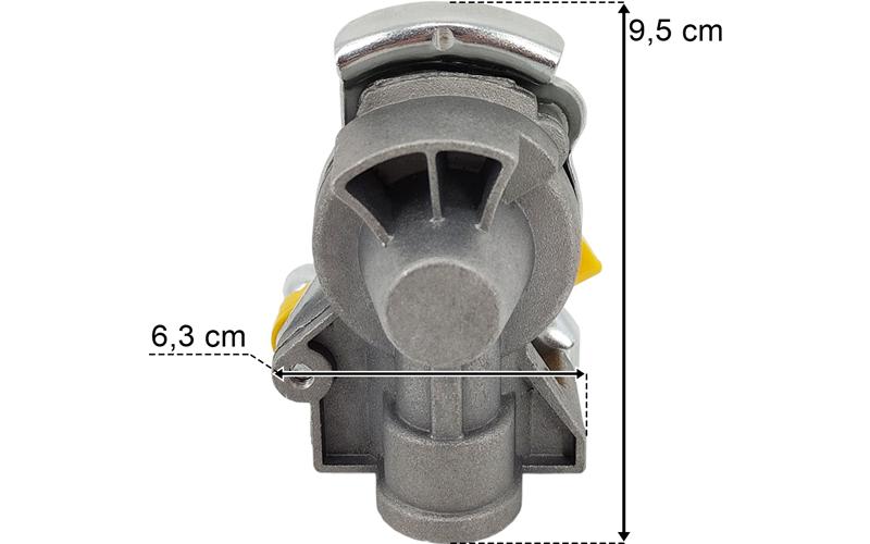 Tête D’accouplement Pneumatique M16 Rigide Avec Soupape Jaune (Camion)