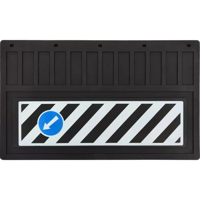 Universal Mud Flap With Mandatory Sign 500 / 300mm