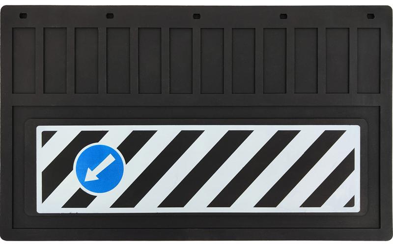 Universal Mud Flap With Mandatory Sign 500 / 300mm