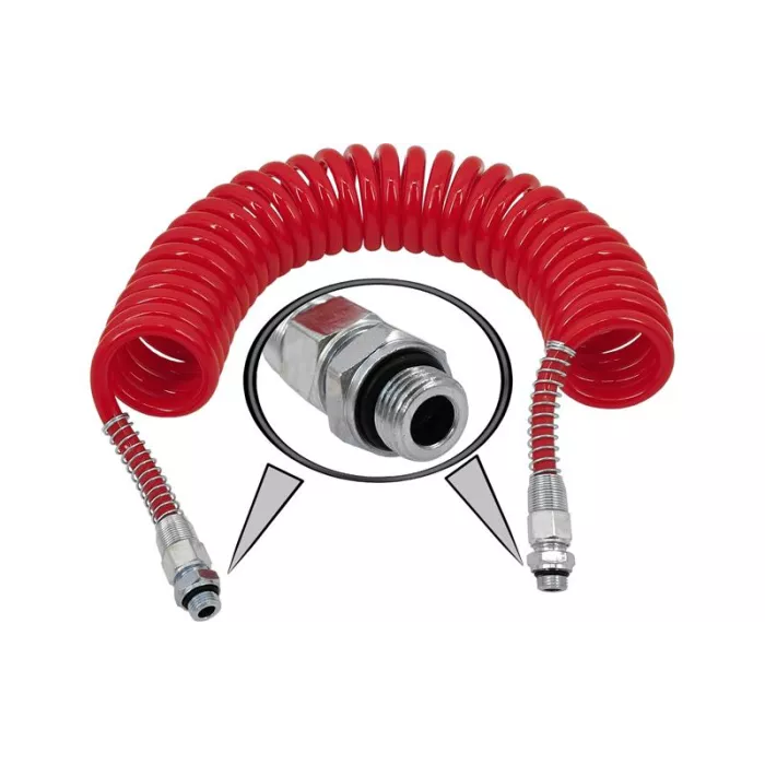 Spiral Air Hose M22 Red 5m