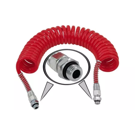 Spiral Air Hose M22 Red 5m