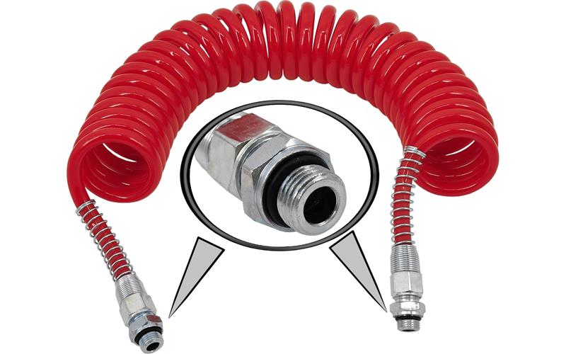 Spiral Air Hose M22 Red 5m