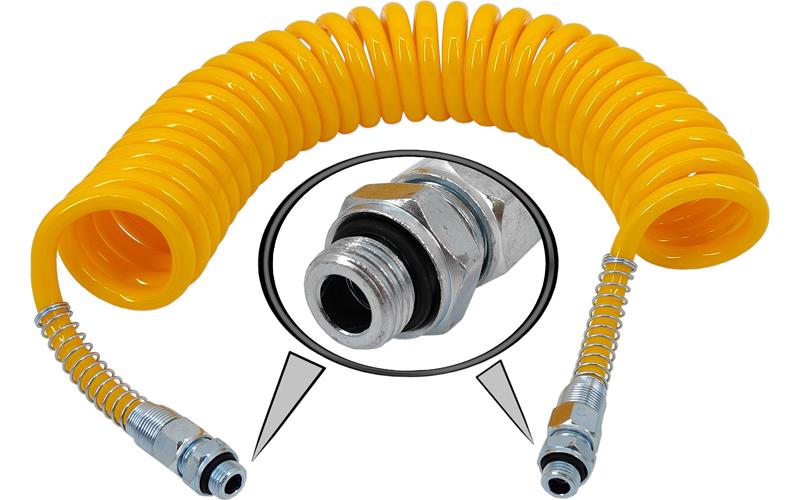 Tuyau d'air Spirale M22 Jaune 5m
