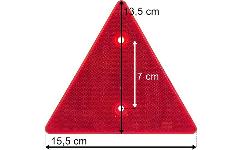 Hella Reflective Triangle With Holes (Red)
