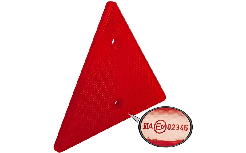 Triángulo Reflectante Hella con Agujeros (Rojo)