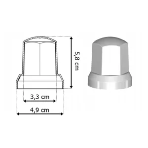 Wheel Nut Cover S-33 (High, Plastic, Black)