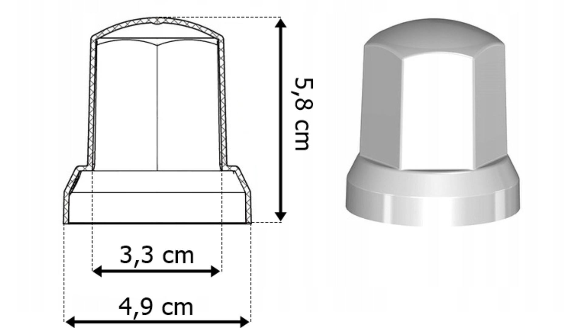 Wheel Nut Cover S-33 (High, Plastic, Black)