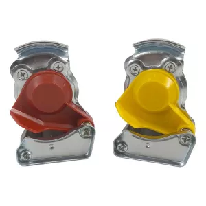 Têtes D’accouplement Pneumatiques M16 Complètes Dures Avec Valve Rouge + Jaune (Camion Tracteur)
