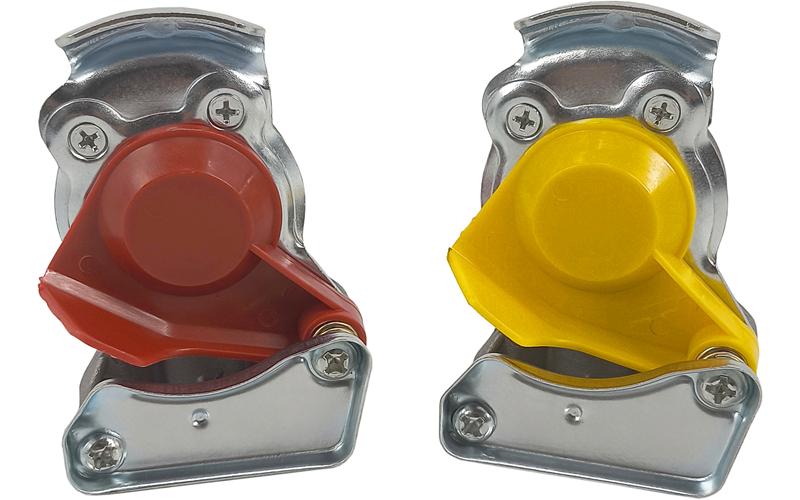 Têtes D’accouplement Pneumatiques M16 Complètes Dures Avec Valve Rouge + Jaune (Camion Tracteur)