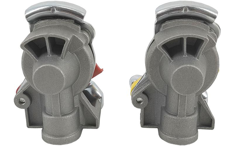 Têtes D’accouplement Pneumatiques M16 Complètes Dures Avec Valve Rouge + Jaune (Camion Tracteur)