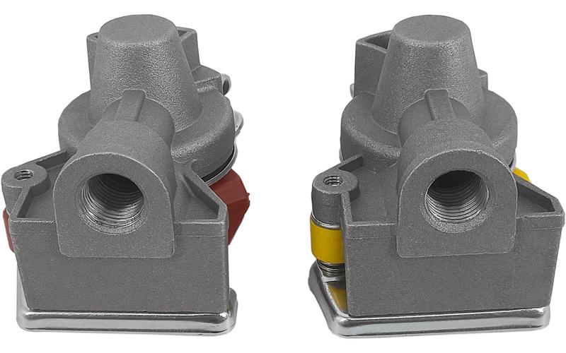 Pneumatic Coupling Heads M16 Complete Hard With Valve Red + Yellow (Truck)