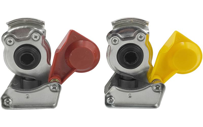 Tête D’accouplement Pneumatique M22 Complète Rigide Avec Soupape Rouge + Jaune (Camion)