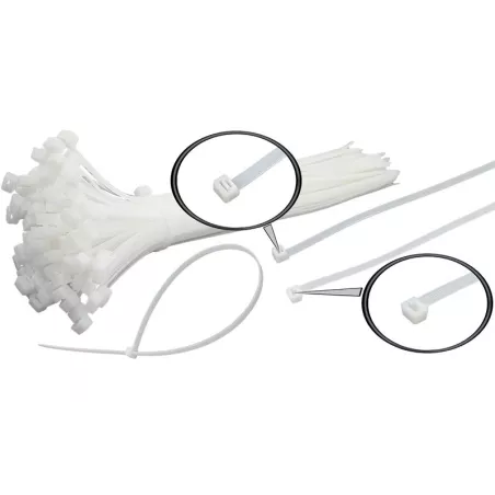 Bridas de Cable Blancas 9×800mm (100 Unidades)