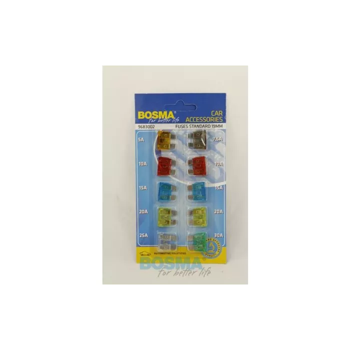 Bosma Fusibles Planos Standard 19mm (Juego de 10 Piezas)