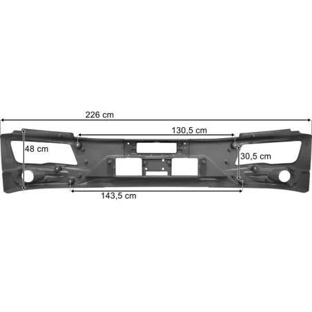 MAN TGL (2021-) Low Front Bumper With Hole For Fog Lamp