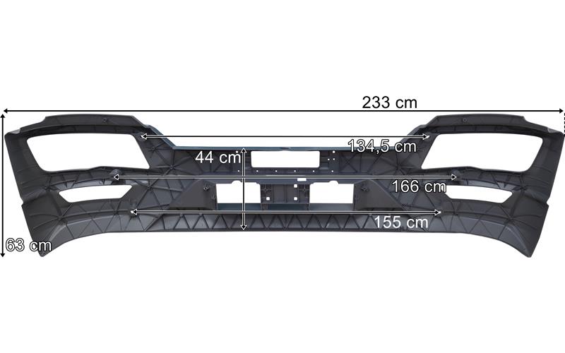 MAN TGM / TGL 12t (2021-) Pare-choc Avant Avec Ouvertures Pour Antibrouillards