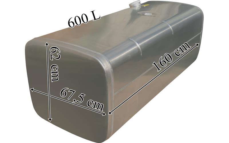 Iveco Depósito / Tanque de Combustible 600 L de Aluminio 1600x620x680