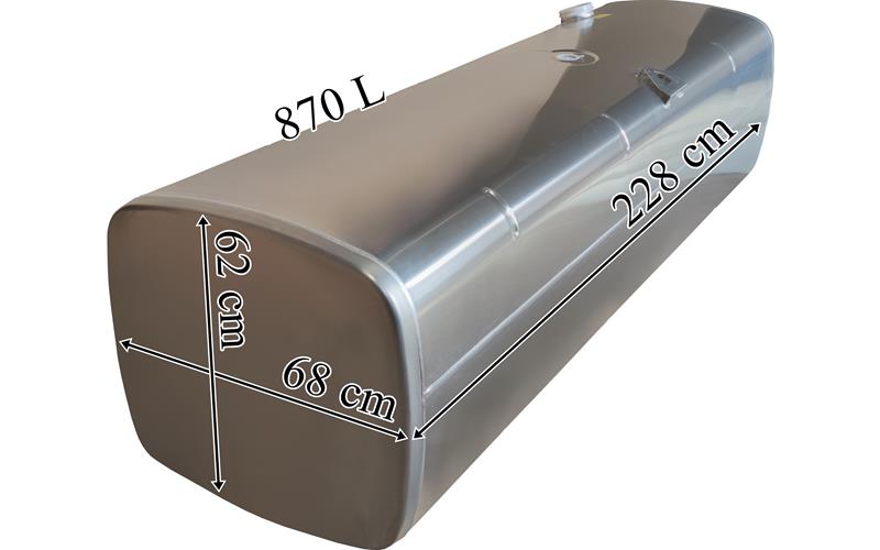DAF Réservoir de Carburant 870 L En Aluminium 2280x620x680