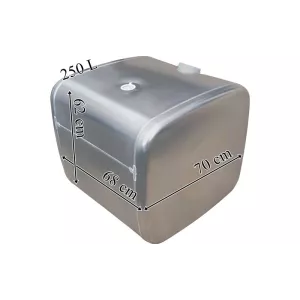 MAN ТОПЛИВНЫЙ БАК 250L 700x620x680 (АЛЮМИНИЕВЫЙ)