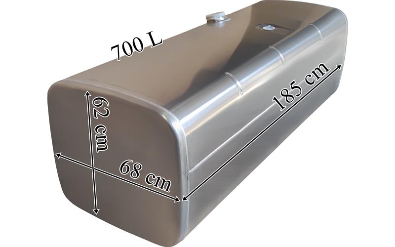 MAN ТОПЛИВНЫЙ БАК 700L 1850x620x680 (АЛЮМИНИЕВЫЙ)