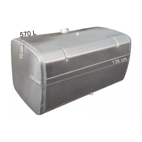 MAN Réservoir de Carburant 570L En Aluminium 1380x700x700