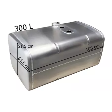 MAN Depósito de Combustible 300L 1050x515x615 (Aluminio, 2 Orificios)