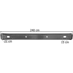 Auflieger Hintere Stoßstange 2400mm (Grau)