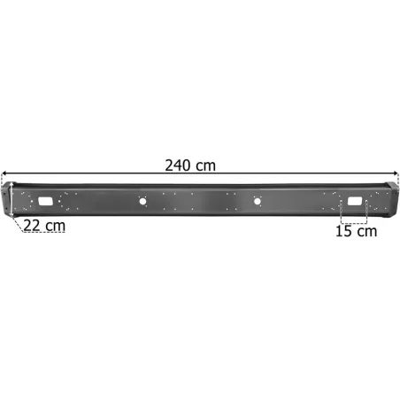 Semirremolque Paragolpes Trasero 2400mm (Gris)