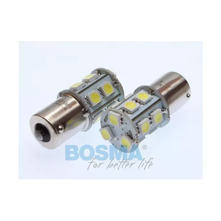 Bosma Glühlampe 24V 13xLED SMD5050 BA15S 6000k Weiss
