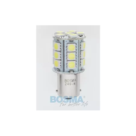 Bosma Bulb 24V 24xLED SMD5050 BA15S 6000k White (2 Pieces)