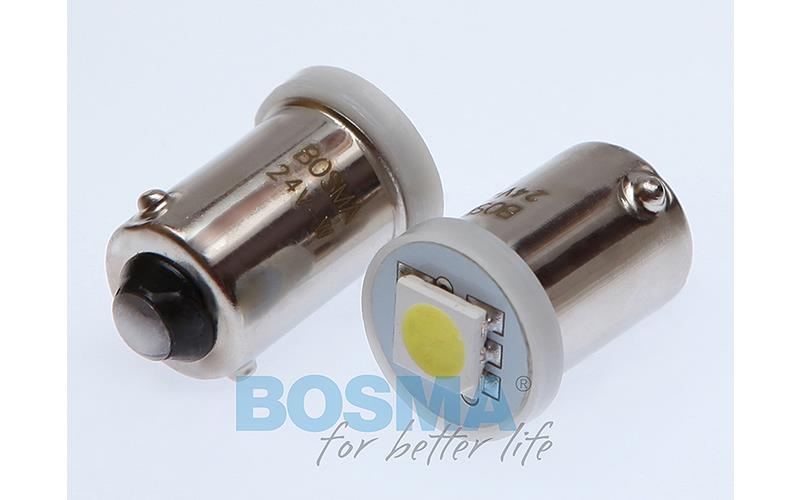 Bosma Bombilla 24V 1xLED SMD5050 BA9S 6000k Blanca