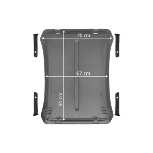 MAN TGX / TGA / TGS Rear Mudguard Upper Part (Flat, With Brackets, Grey)