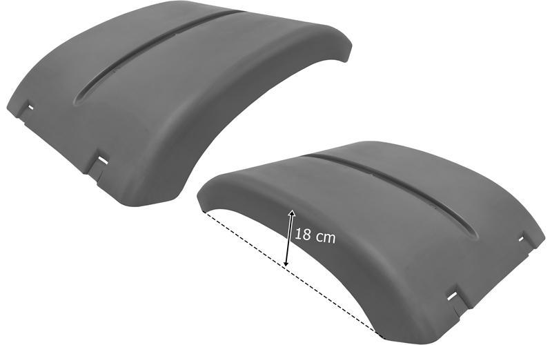MAN TGX / TGA / TGS ЗАДНЕЕ КРЫЛО ВЕРХНЯЯ ЧАСТЬ (ПЛОСКОЕ, СЕРОЕ) 2 ШТ