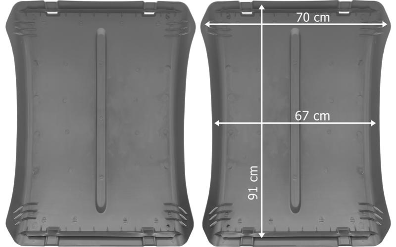 MAN TGX / TGA / TGS Nadkole / Błotnik Tylny Część Górna (Płaski, Szary) 2 Szt.