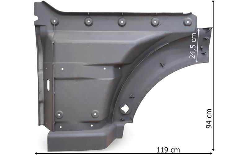 MAN TGA / TGX XXL ВЕРХНЯЯ НИША СТУПЕНИ ПРАВАЯ (СЕРАЯ)