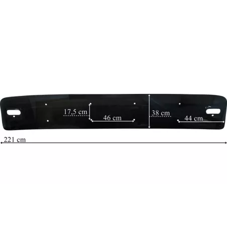 MAN TGX TGA Sonnenblende 222x37cm Niedriges Dach, Breites Fahrerechtsaus