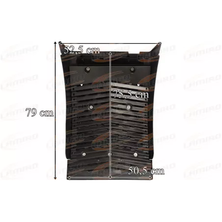 MAN TGA / TGS / TGX Guardabarros Trasero 520mm Parte Delantera 124mm