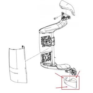 MAN TGX (2021-) Tapa de Brazo del Espejo Retrovisor Inferior Dch