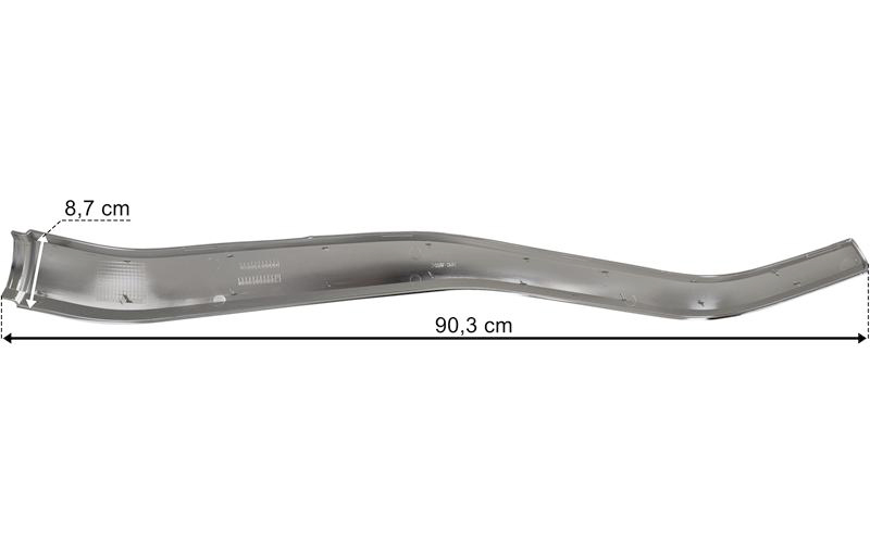 MAN TGX TG3 (2021-) Juego Completo de Molduras de Visera Parasol (Cromado)