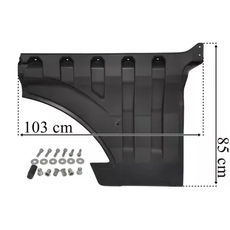 MAN TGX TG3 (2021-) Door Extension LH (Grey, With Mounting Kit)