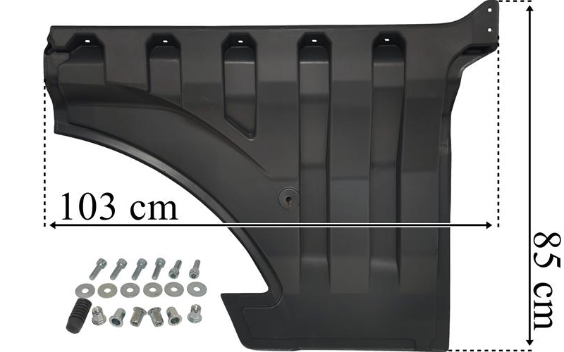 MAN TGX TG3 (2021-) Door Extension LH (Grey, With Mounting Kit)