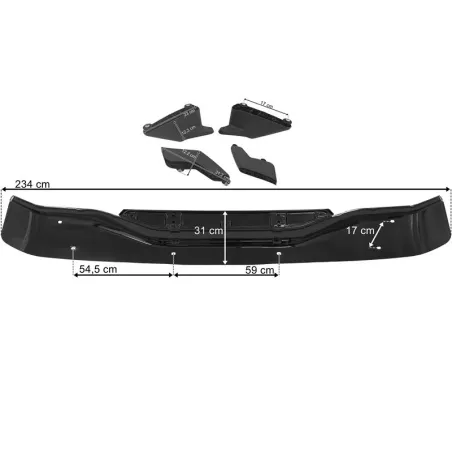MAN TGX TG3 (2021-) Visera Solar con Kit de Montaje