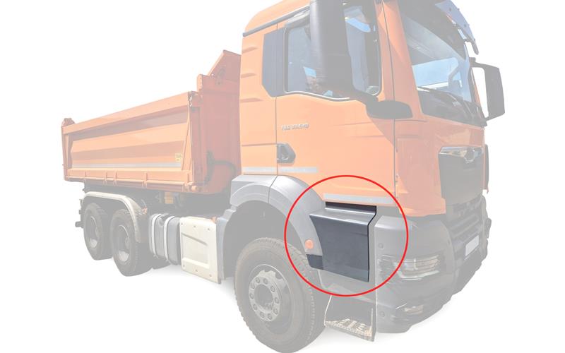 MAN TGS TG3 (2021-) Przedłużenie Drzwi Prawe (Szare, z Zestawem Montażowym)