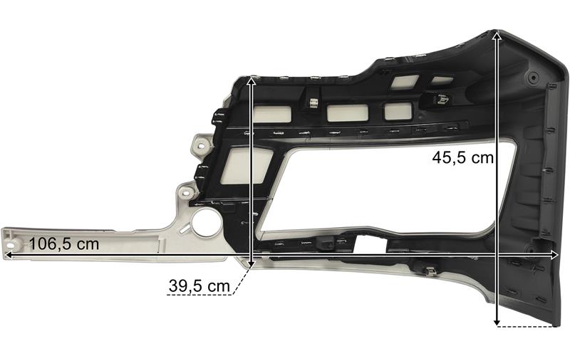 MAN TGS / TG3 (2021-) Headlamp Bezel With Washer RH Grey