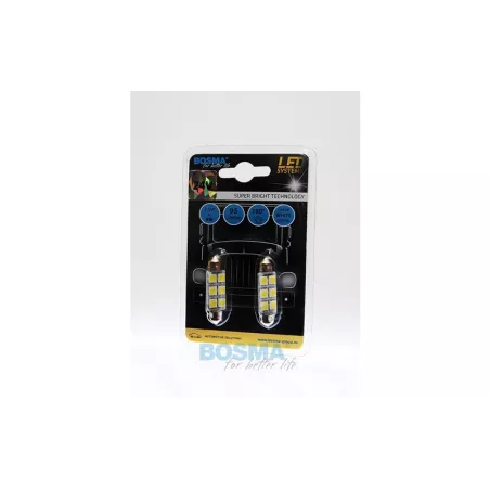 Bosma Bulb 24V 6xLED SMD5050 SV8.5 10x41 6000k White