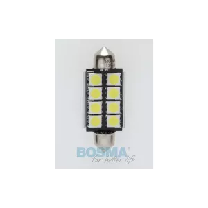 Bosma Bombilla 12V 6xLED SMD5050 SV8,5 17x41 6000k Double Polarity CANBUS Blanca (2 Piezas)